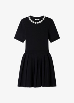 Sandro Dames Mini jurk met sierknopen in de kleur Zwart
