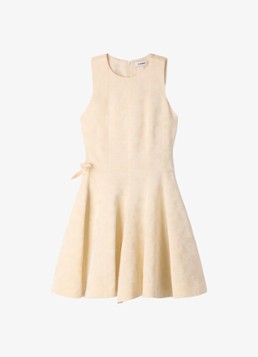 Sandro Dames Mini A-lijn jurk met cut-out detail in de kleur Ivoor
