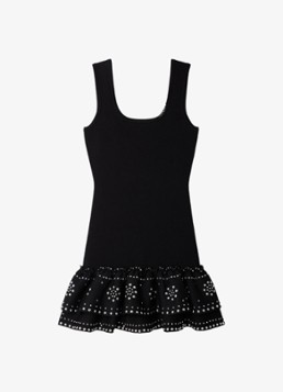 Sandro Dames Mini jurk met volant in de kleur Zwart