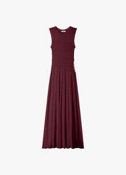 Sandro Dames Maxi jurk met borduring in de kleur Bordeauxrood