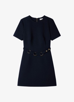 Sandro Dames Mini jurk met ceintuur in de kleur Donkerblauw
