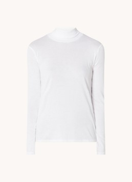 Benetton Dames Longsleeve met col in de kleur Gebroken wit