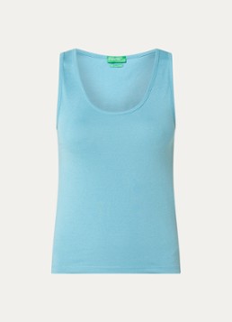 Benetton Dames Tanktop met stretch in de kleur Aquablauw