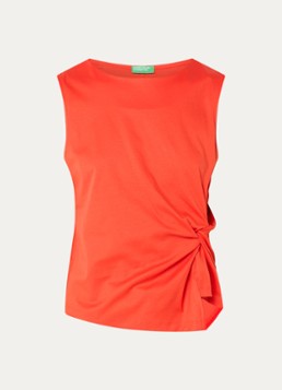 Benetton Dames Top met knoopdetail in de kleur Oranje