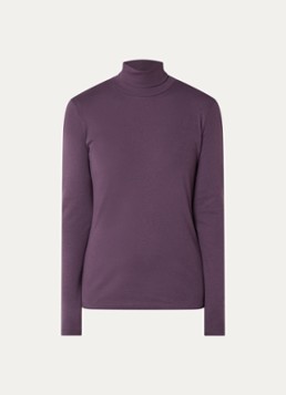 Benetton Dames Longsleeve met col in de kleur Aubergine