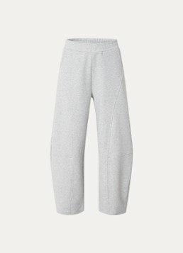 Benetton Dames Mid waist wide fit joggingbroek met steekzakken in de kleur Lichtgrijs