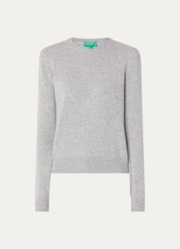 Benetton Dames Fijngebreide pullover van kasjmier in de kleur Middengrijs