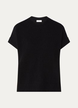 Benetton Dames Spencer in wolblend met split in de kleur Zwart