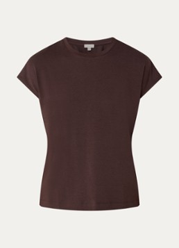 Benetton Dames T-shirt met ronde hals in de kleur Bruin