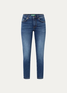 Benetton Dames High waist skinny jeans met steekzakken in de kleur Jeans