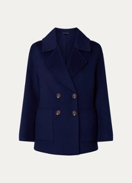 Benetton Dames Jack in wolblend met opgestikte zakken in de kleur Donkerblauw