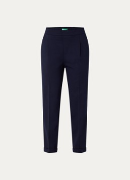 Benetton Dames High waist tapered fit pantalon met steekzakken in de kleur Donkerblauw