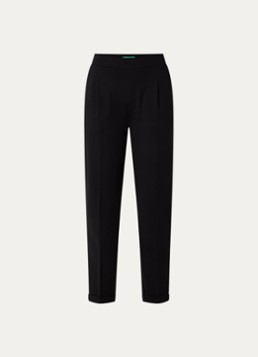Benetton Dames High waist tapered fit pantalon met steekzakken in de kleur Zwart