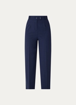 Benetton Dames High waist tapered fit pantalon met steekzakken in de kleur Blauw