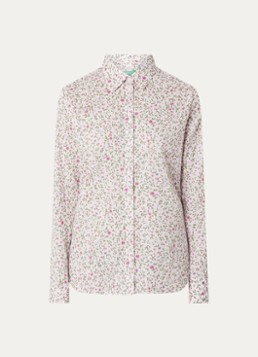 Benetton Dames Blouse met print in de kleur Donkerroze