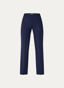 Benetton Dames High waist straight fit pantalon met steekzakken in de kleur Donkerblauw