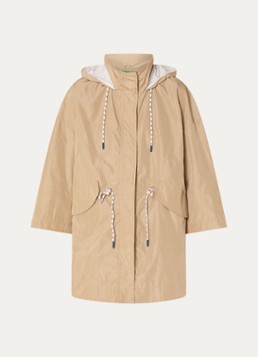 Benetton Dames Jack met capuchon en klepzakken in de kleur Camel