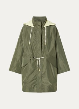 Benetton Dames Jack met capuchon en klepzakken in de kleur Groen
