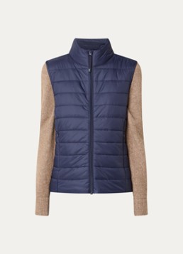 Benetton Dames Gewatteerde bodywarmer met waterafstotende coating in de kleur Donkerblauw
