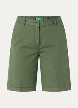 Benetton Dames High waist regular fit korte broek met steekzakken in de kleur