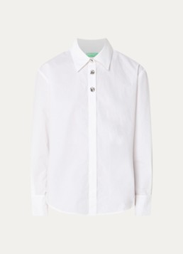 Benetton Dames Blouse van katoen in de kleur Wit