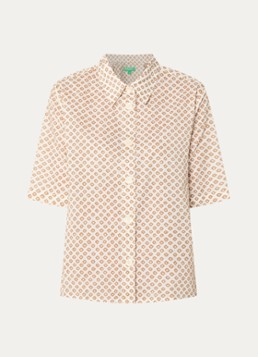 Benetton Dames Blouse met print in de kleur Groen