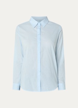 Benetton Dames Blouse met kraag in de kleur Blauwgrijs