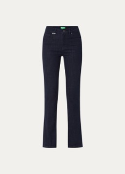 Benetton Dames High waist flared fit jeans met donkere wassing in de kleur Indigo