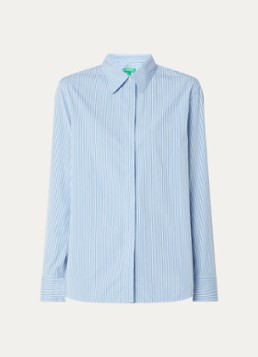 Benetton Dames Blouse met streepprint in de kleur Donkerblauw