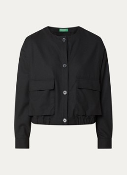 Benetton Dames Jack met klepzakken in de kleur Zwart