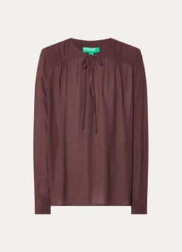 Benetton Dames Tuniek met V-hals in de kleur Aubergine