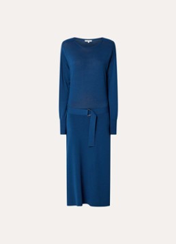Expresso Dames Midi jurk met ceintuur in de kleur Kobaltblauw