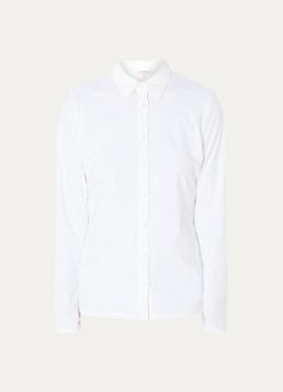 Expresso Dames Noos blouse van travelstof in de kleur Wit