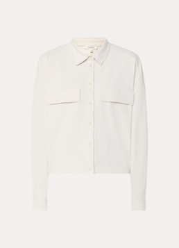 Expresso Dames Blouse met borstzakken in de kleur Creme
