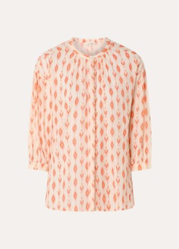 Expresso Dames Blouse met print en lurex in de kleur Koraal
