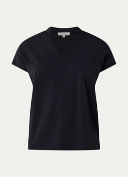 Expresso Dames Noos T-shirt met V-hals in de kleur Zwart