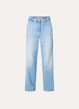 Beaumont Dames Maxime high waist wide leg jeans met lichte wassing in de kleur Indigo, maat: 42