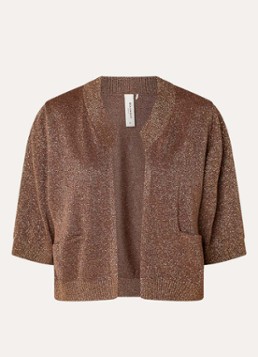 Beaumont Dames Bronte fijngebreide bolero met lurex in de kleur Bruin, maat: M