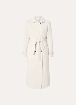 Beaumont Dames Dia doublebreasted trenchcoat met strikceintuur in de kleur Creme, maat: 44