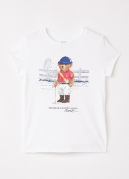 Ralph Lauren Meisjes T-shirt met logoprint in de kleur Wit, maat: L=152