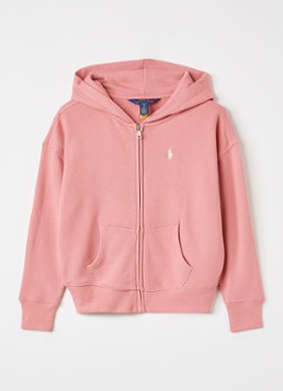 Ralph Lauren Meisjes Sweatvest met logo in de kleur Roze, maat: S=128
