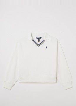 Ralph Lauren Meisjes Pullover met logoborduring in de kleur Wit, maat: L=152