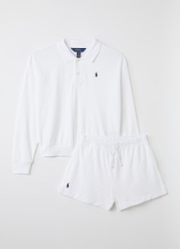 Ralph Lauren Meisjes Set van polo met korte broek in de kleur Wit, maat: S=128