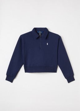 Ralph Lauren Meisjes Sweater met halve rits in de kleur Donkerblauw, maat: XL=158