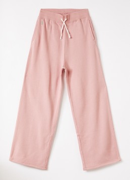 Ralph Lauren Meisjes Wide fit joggingbroek met logo in de kleur Zalmroze, maat: XL=158