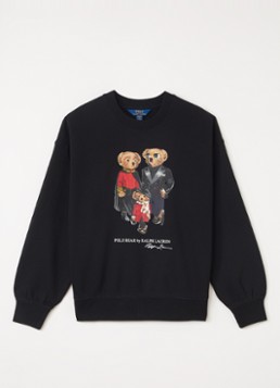 Ralph Lauren Meisjes Pullover met logoborduring in de kleur Zwart, maat: L=152