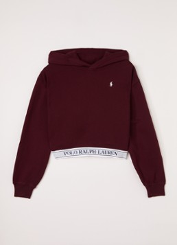 Ralph Lauren Meisjes Pullover met logoborduring in de kleur Bordeauxrood, maat: S=128