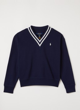 Ralph Lauren Meisjes Pullover met logoborduring in de kleur Donkerblauw, maat: L=152