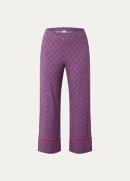 Mey Dames High waist wide fit pyjamabroek met print in de kleur Paars, maat: M
