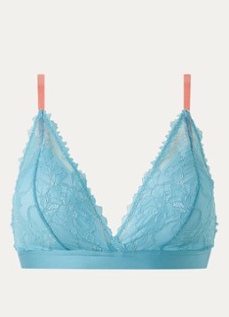 Mey Dames Poetry Style voorgevormde bralette met overlay van kant in de kleur Zeegroen, maat: S